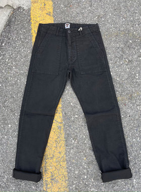 Tellason 通勤百搭黑色 意大利制OG107复古休闲工装裤面包裤