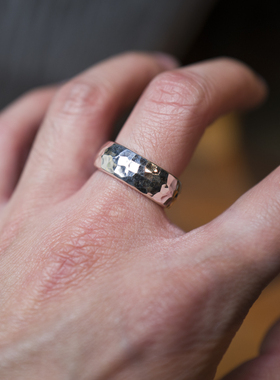 龙头手工复古不规则宽版戒指