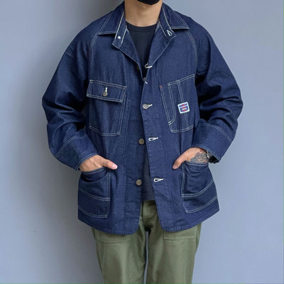 复古多袋猫扣工装夹克