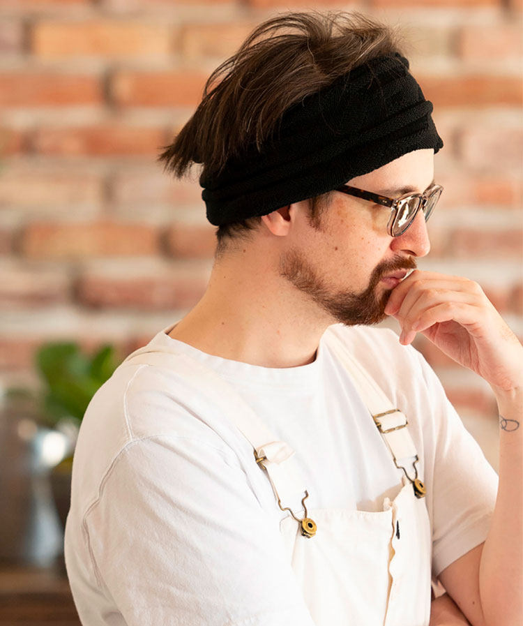 mighty shine 四季皆可 日本制弹性复古编织休闲居家发带 头巾帽