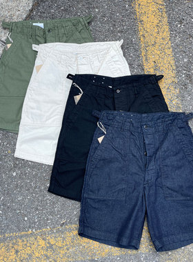 Workers Japan 清爽搭配 OG107 8oz牛仔中高腰复古工装面包短裤