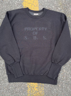 Gypsy Sons 日本制水洗做旧重磅加绒字母印花复古套头卫衣