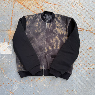 日本制传统笼染工艺双面穿菱格复古薄棉服飞行夹克 Kuon