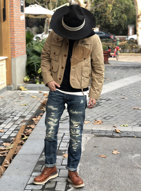 Gypsy Sons亏本清仓Cordura防泼水机能性多袋无领式功能性夹克