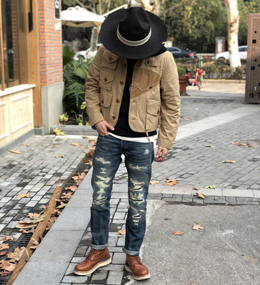 机能性多袋无领式功能性夹克