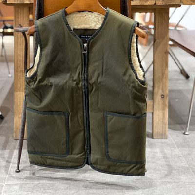 天然羊羔绒内衬双向拉链马甲