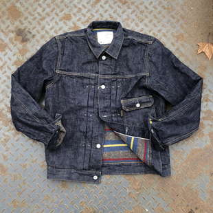 Gypsy Sons 101替代品 色织羊毛内衬赤耳复古一代牛仔夹克