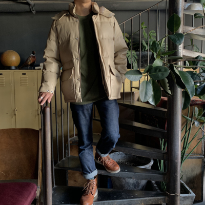 木村梦幻单品马皮长款夹克羽绒