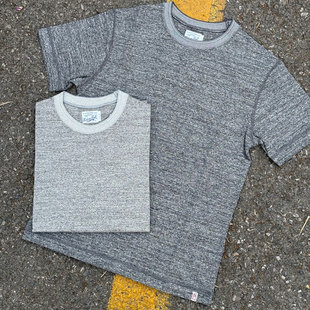 Riding High 日本制老式梭织机制天竺雪花棉纯色通勤素TEE短袖T恤