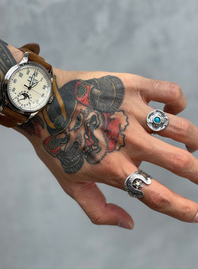 敲打花瓣式摩根银币改造戒指