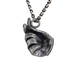 NORTH WORKS 趣味经典比心手势 日本制古董摩根银币改造项链