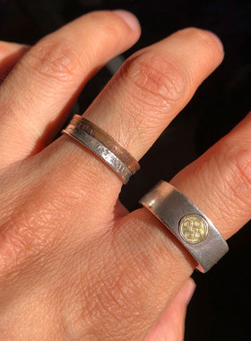 人气回归古董铜币+银币双层焊接