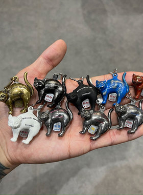 KOPO METAL 祝你好运 台湾手作复古发财签筒招财猫挂件钥匙扣