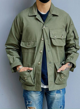 Workers Japan通勤百搭 复古不对称五袋立体口袋重磅版本猎装夹克