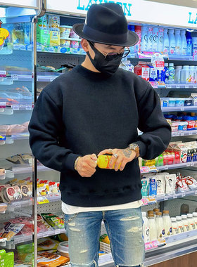 Gypsy Sons 日本制40年代重磅意大利羊毛美式复古纯色套头毛衣