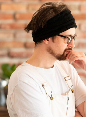 MIGHTY SHINE 男女同款 日本制弹性复古编织休闲发带 头巾帽