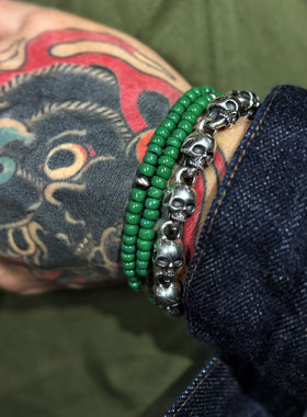 Kazoo 店铺特别限定 日本手作古董糖果贸易珠银珠混搭脚链手链