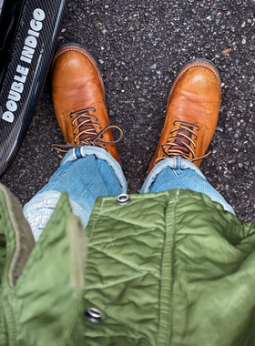 Brother Bridge 店铺限定 特殊日落黄特殊波兰马皮复古中帮工装靴