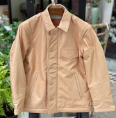 天神Tenjin Works枥木小牛犊皮厚毛内衬复古原色N1甲板服皮衣夹克