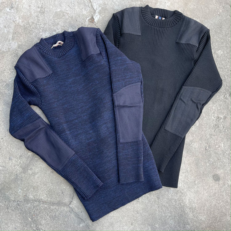 法产狙击手刺绣进口羊毛毛衣