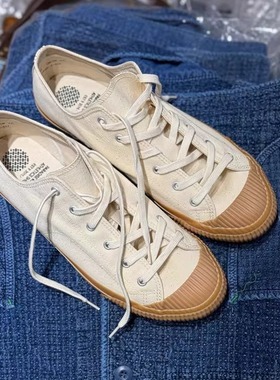 PRAS 复古配色 日产久留米工艺复古贝壳头40年代训练硫化帆布鞋