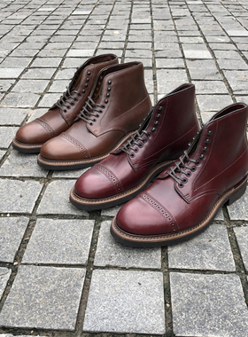 Brother Bridge 经典猫底 Horween CXL 多脂牛皮 复古伞兵工装靴