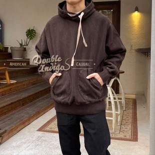 Gypsy Sons VV平替 日本天然奄美手工泥染重磅加绒连帽套头卫衣