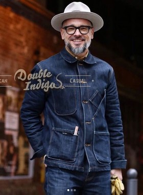 Tellason 品质依旧Cone Mills布料美产多袋工装原色牛仔夹克