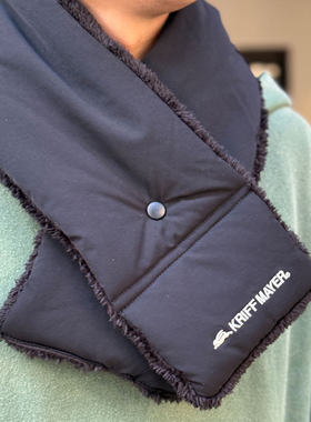 Kriff Mayer特价 保暖百搭情侣款双棉拼接长绒摇粒绒山系户外围巾