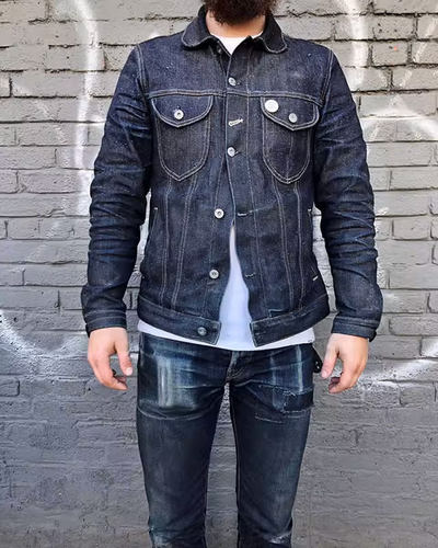 雪花赤耳原色三代牛仔夹克