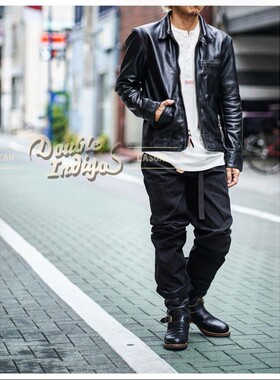 天神 Tenjin Works JS03 油脂丰润S级枥木小牛皮美式复古机车夹克