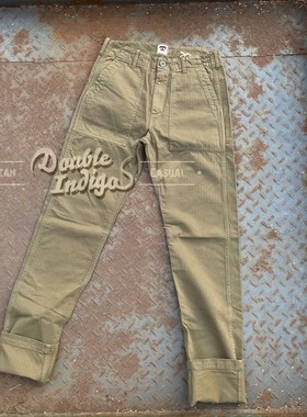 Tellason 意大利制作 8oz OG-107复古水洗人字纹工装休闲裤面包裤