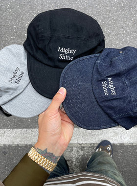 MIGHTY SHINE 肌理感全棉5片立体拼接可调节复古刺绣平檐棒球帽