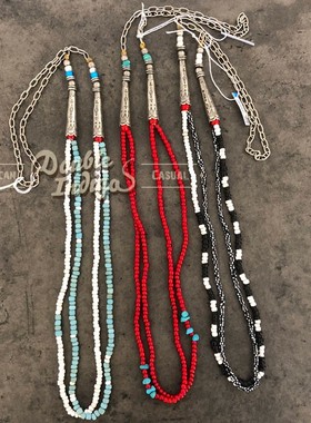 mthill稀缺物料非洲古董珠项链