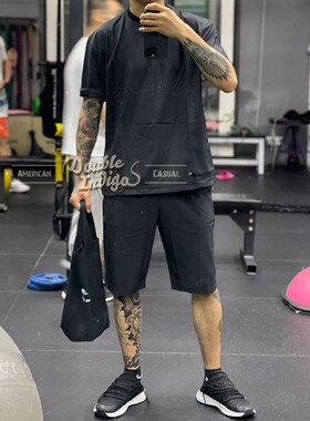 KRIFF MAYER旅行露营运动套装 抗撕拉快干短裤+手提袋+短袖T恤