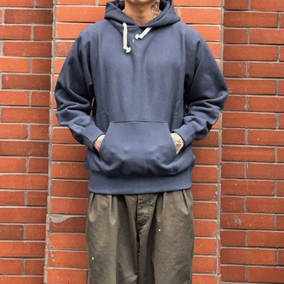 Workers Japan细节感人 别注15oz重磅面料加绒水洗复古派克卫衣