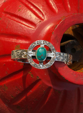 jinnys超大美国天然满唐草手镯