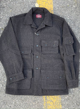 Workers Japan 复古人字纹高密度羊毛不对称五袋立体口袋猎装夹克