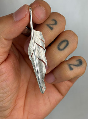 Yusuke Kosaka Works小坂雄介日本手打51岁纪念项链风切全银羽毛