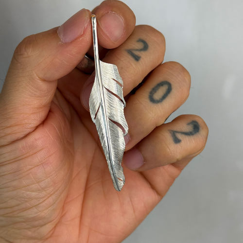 Yusuke Kosaka Works小坂雄介日本手打51岁纪念项链风切全银羽毛