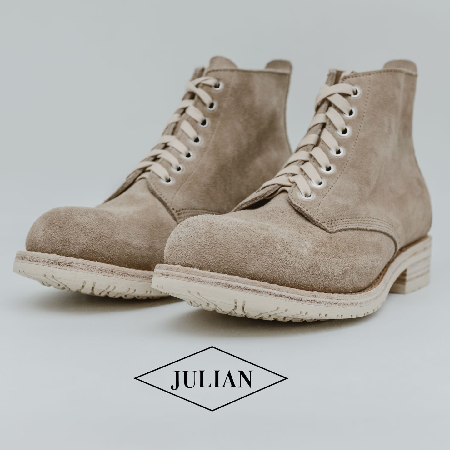 Julian boots 20周年野羚羊翻毛皮Old London复古工装伞兵靴