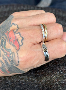 贝壳造型复古做旧925银戒指