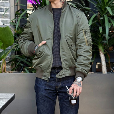 高密度尼龙复古L-2B飞行夹克