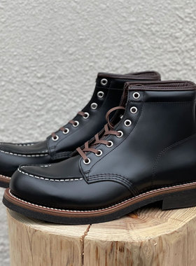 Brother Bridge 硬朗黑武士 日本制绝版猫底牛皮鞋带工装靴