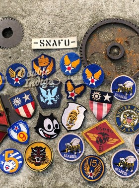 Josh's flight 皮衣牛仔夹克改造 德国手工做旧小号徽章胸章贴布