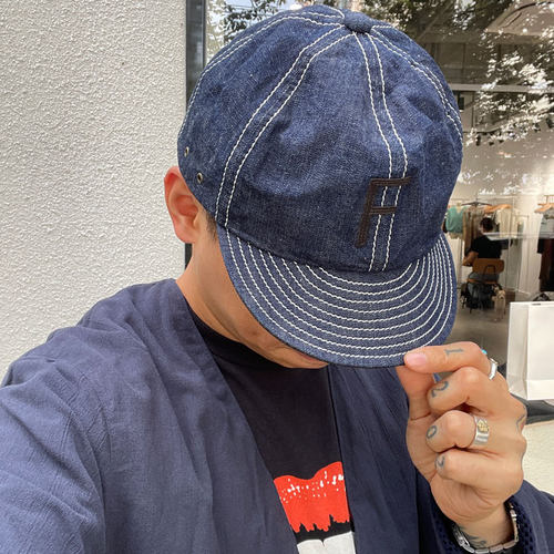 翻折重水洗indigo靛蓝牛仔棒球帽