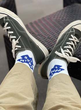 PRAS 日本制多色字母图案高素质CORDURA抗撕拉面料复古棉袜