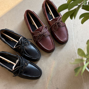 CHARCOAL CLAPPER Horween CXL茶芯牛皮复古轻便舒适甲板船鞋