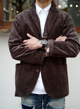 Workers Japan独家代理 质感十足复古灯芯绒双袋休闲小西装夹克