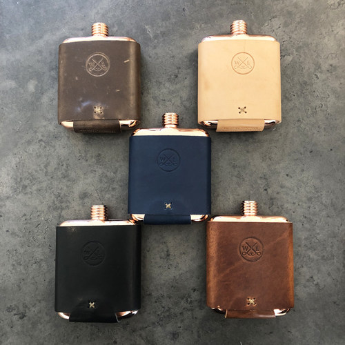WhiskeyLeatherworks酒壶手作